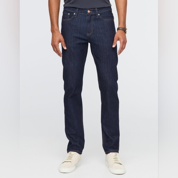 DU/ER Dark Blue Slim Fit Denim Jeans Size 28x32 NWT - Picture 3 of 9